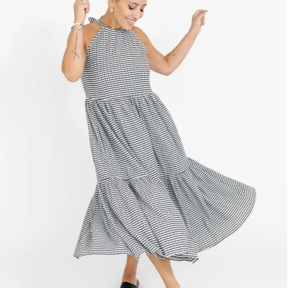 Smash + Tess Valentina Maxi Dress in black and white gingham - Picture 2 of 5